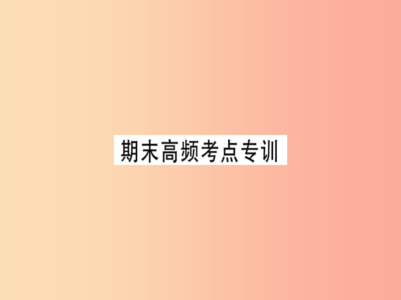 2019年秋九年级化学全册 期末高频考点专训习题课件（新版）鲁教版.ppt_第1页