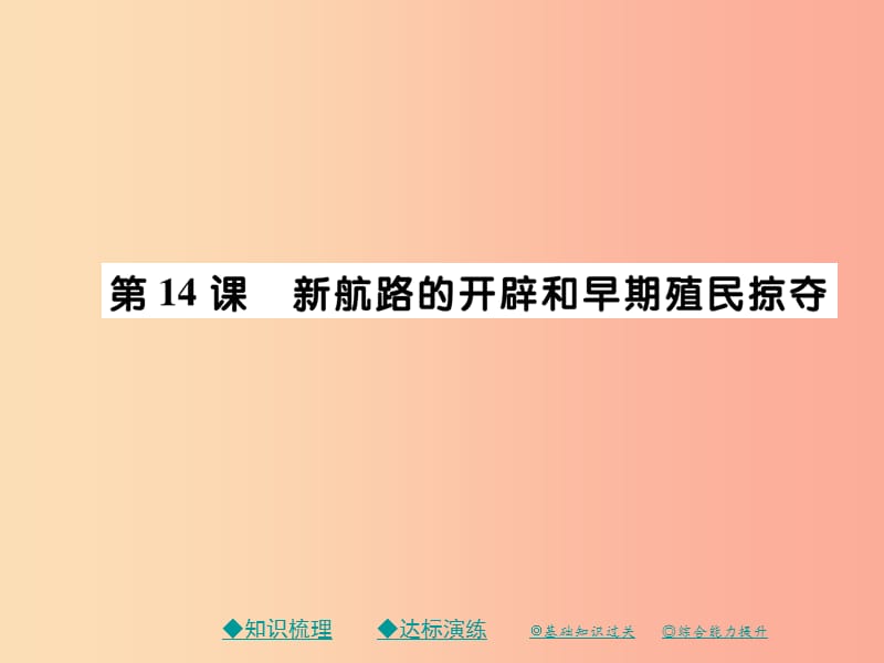 2019秋九年级历史上册第五单元资本主义的兴起第十四课新航线的开辟和早期殖民掠夺课件川教版.ppt_第1页