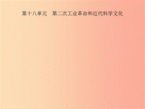 甘肅省2019年中考?xì)v史總復(fù)習(xí) 第四部分 世界古代史、近代史 第18單元 第二次工業(yè)革命和近代科學(xué)文化.ppt