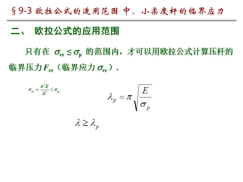 欧拉公式的适用范围ppt课件_第3页