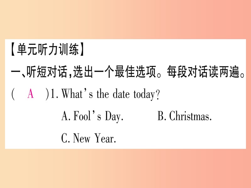 九年级英语全册Unit12LifeisfulloftheunexpectedSelfCheck课堂导练课件含2019中考真题新版人教新目标版.ppt_第2页