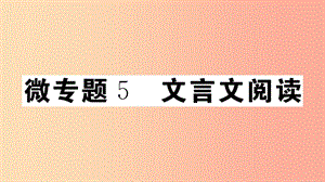 （安徽專版）八年級語文上冊 微專題5 文言文閱讀習(xí)題課件 新人教版.ppt