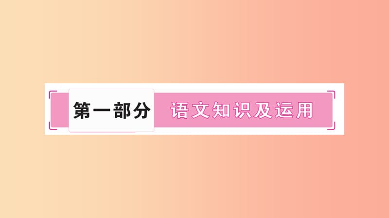 重庆市2019年中考语文 第1部分 语文知识及运用 专题1 字音课件.ppt_第1页