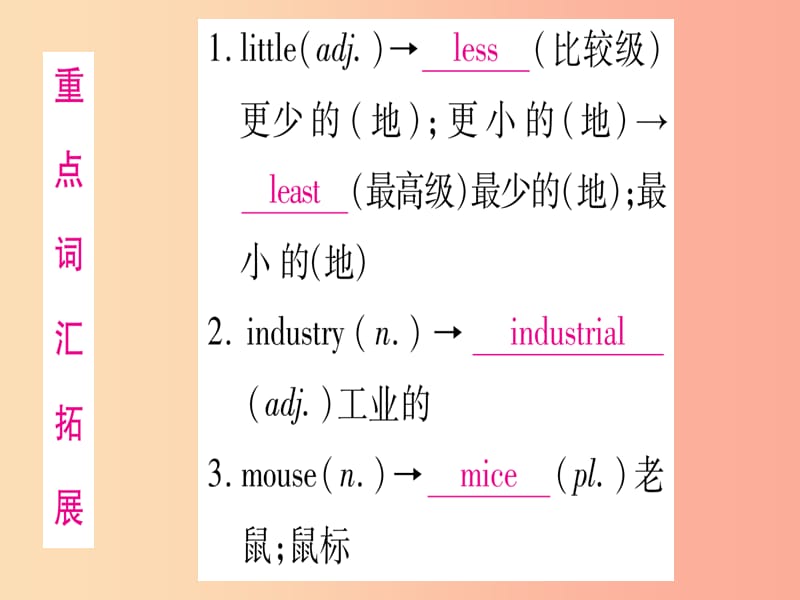 甘肃省2019中考英语 第一篇 教材系统复习 考点精讲10 八下 Units 3-4课件（新版）冀教版.ppt_第2页