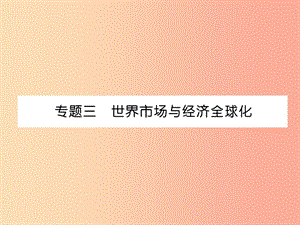 （宜賓專版）2019屆中考歷史總復習 第2編 熱點專題速查 專題3 世界市場與經(jīng)濟全球化課件.ppt