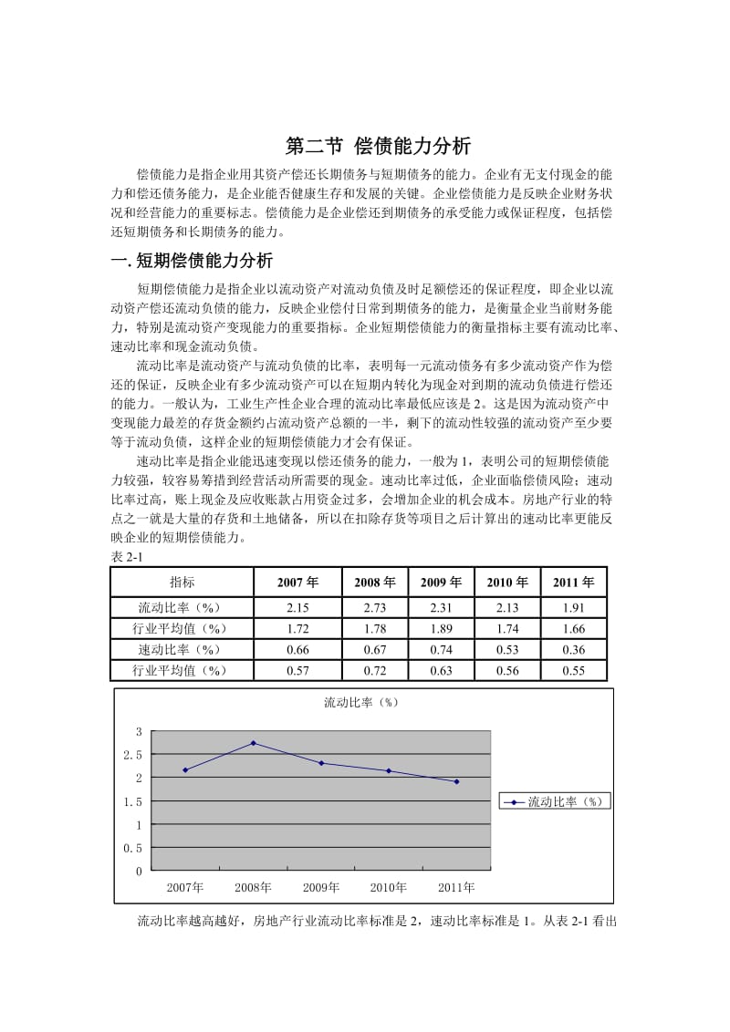 保利地产偿债能力及财务风险分析_第3页