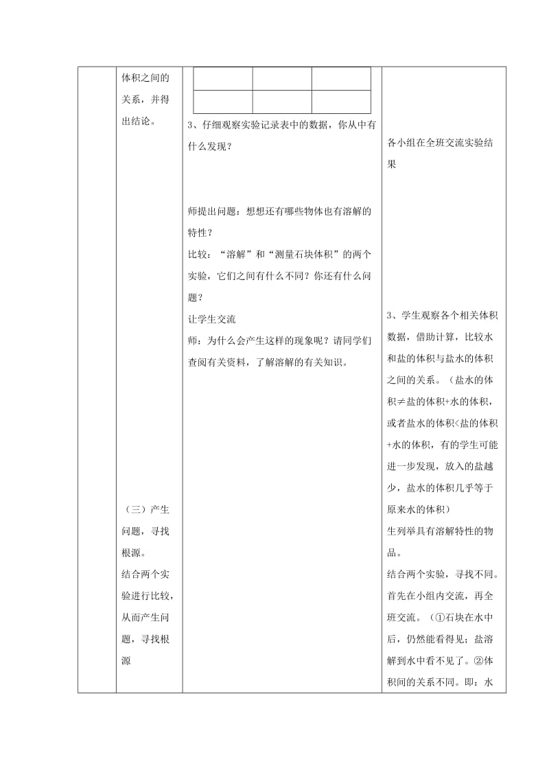 2019年(春)五年级数学下册 综合与实践《有趣的溶解现象》教案 青岛版.doc_第3页