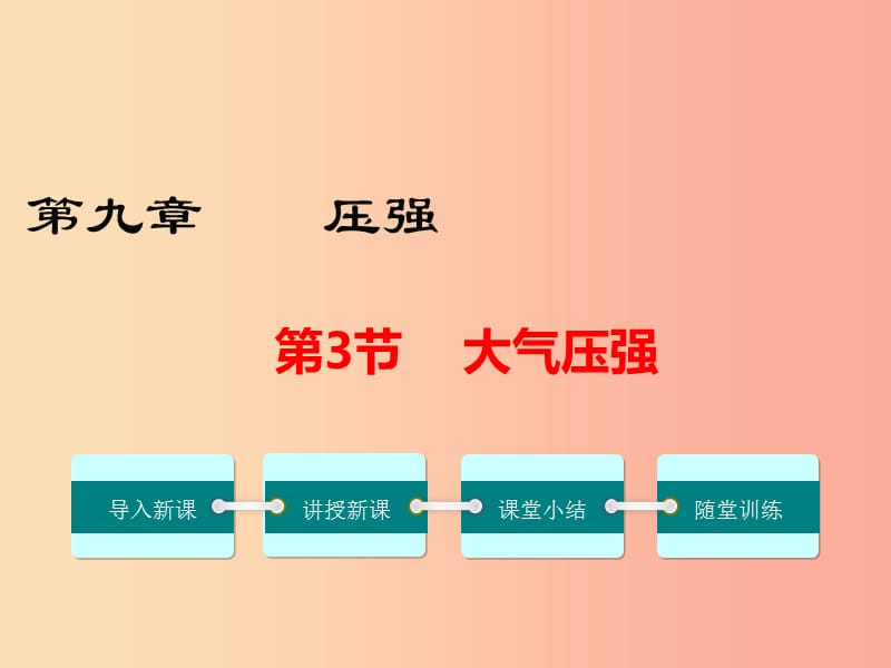 2019年春八年级物理下册第九章第3节大气压强课件 新人教版.ppt_第1页