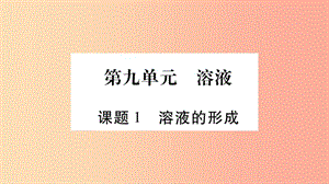 2019春九年級化學(xué)下冊 第9單元 溶液 課題1 溶液的形成課件 新人教版.ppt