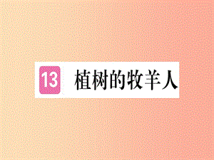 （通用版）2019年七年級語文上冊 第四單元 第13課 植樹的牧羊人習題課件 新人教版.ppt