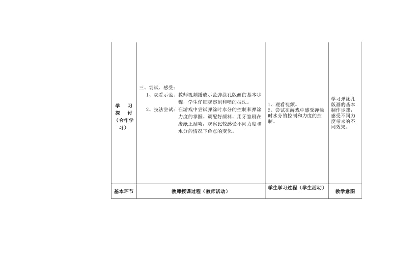 2019年(春)四年级美术下册 第4单元 我们的版画乐园 第13课《弹涂的趣味》（第1课时）教案 岭南版.doc_第3页