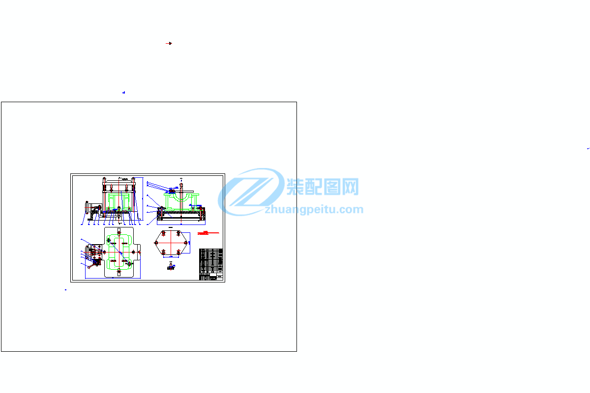 工藝夾具-鉆床夾具圖（多頭氣壓）