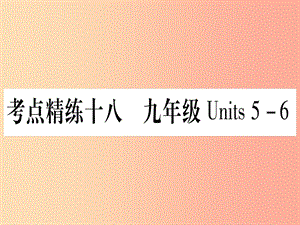 （湖北專用版）2019版中考英語復(fù)習(xí) 第一篇 教材系統(tǒng)復(fù)習(xí) 考點(diǎn)精練十八 九全 Units 5-6實(shí)用課件.ppt