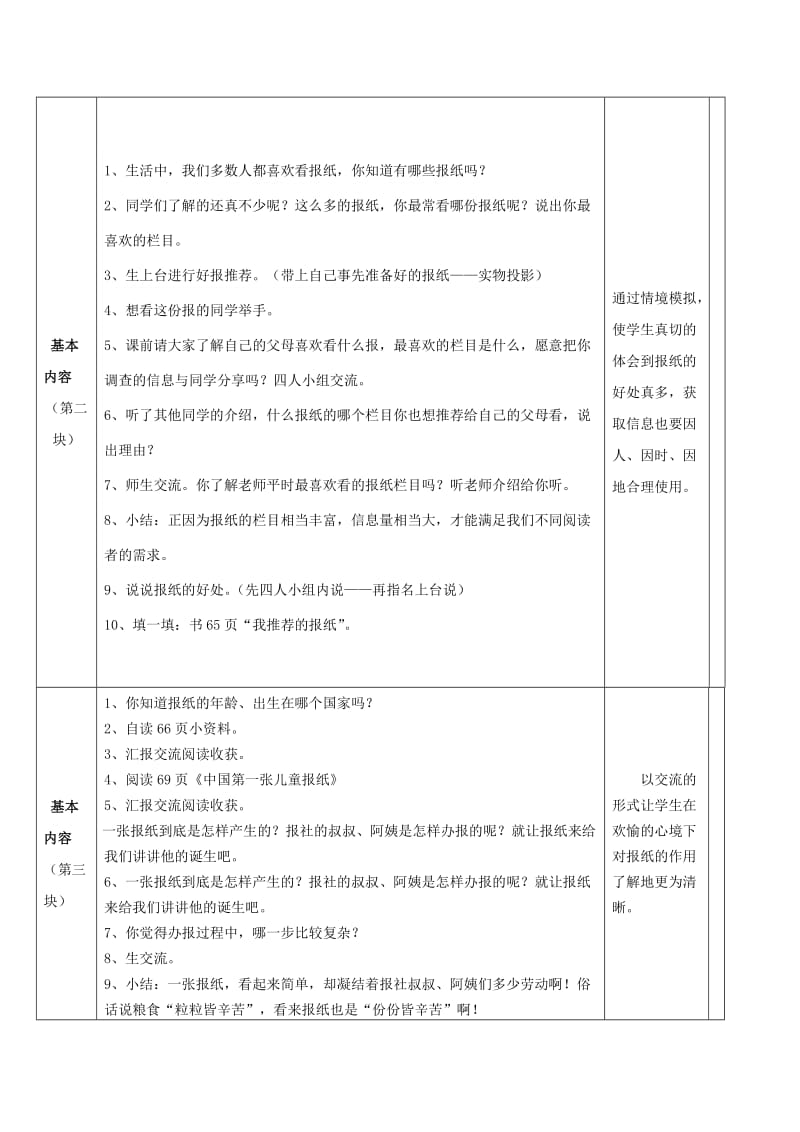 2019年(春)四年级品社下册《办一张自己的报纸》教案1 苏教版 .doc_第2页