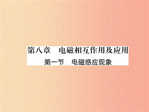 2019九年級(jí)物理上冊(cè) 第8章 第1節(jié) 電磁感應(yīng)現(xiàn)象課件（新版）教科版.ppt