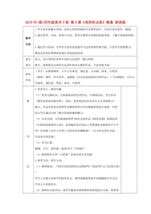 2019年(春)四年級(jí)美術(shù)下冊(cè) 第9課《奇妙的點(diǎn)彩》教案 浙美版.doc