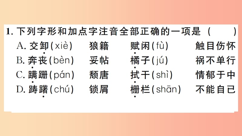 （江西专版）八年级语文上册 第四单元 13 背影习题课件 新人教版.ppt_第2页