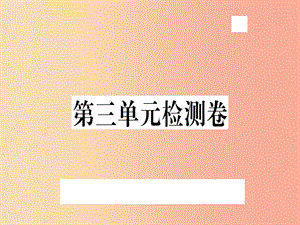 （武漢專用）2019年八年級語文上冊 第三單元檢測卷習題課件 新人教版.ppt