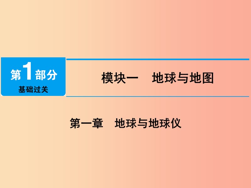 江西省2019届中考地理 第一章 地球与地球仪课件.ppt_第1页