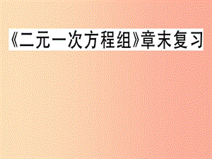 （通用版）八年級(jí)數(shù)學(xué)上冊(cè) 第5章《二元一次方程組》章末復(fù)習(xí)習(xí)題講評(píng)課件（新版）北師大版.ppt