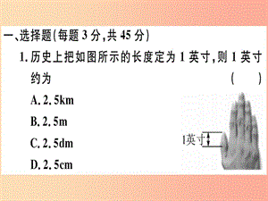 湖北省2019年八年級(jí)物理上冊(cè) 第一章 機(jī)械運(yùn)動(dòng)檢測(cè)卷習(xí)題課件 新人教版.ppt