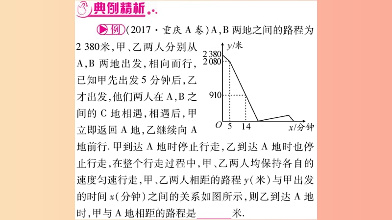 重庆市2019年中考数学复习 第三轮 压轴题突破 重难点突破二“路程-时间”函数图象的实际应用（精练）课件.ppt_第2页