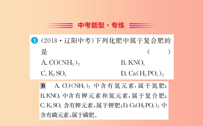 2019版九年级化学下册 第十一单元 盐 化肥 11.2 化学肥料训练课件 新人教版.ppt_第2页