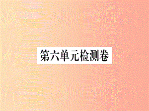 （武漢專版）2019年七年級語文上冊 第六單元檢測卷習(xí)題課件 新人教版.ppt