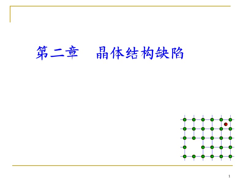 晶体结构缺陷的类型ppt课件_第1页