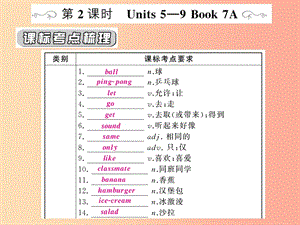 （人教通用）2019年中考英語復習 第一篇 教材過關(guān) 七上 第2課時 Units 5-9課件.ppt