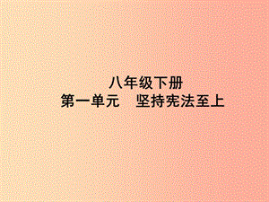 （聊城專版）2019年中考道德與法治總復(fù)習(xí) 八下 第一單元 堅持憲法至上課件.ppt