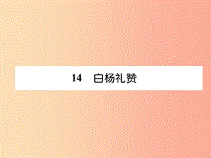 2019年八年級(jí)語(yǔ)文上冊(cè) 第四單元 14 白楊禮贊習(xí)題課件 新人教版.ppt