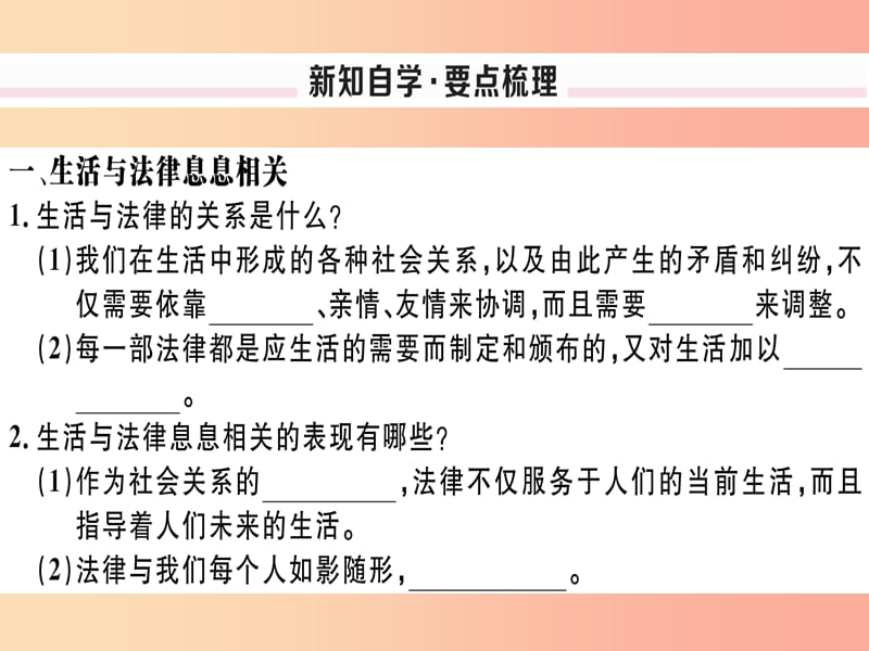 七年级道德与法治下册 第四单元 走进法治天地 第九课 法律在我们身边 第1框 生活需要法律习题 新人教版.ppt_第2页