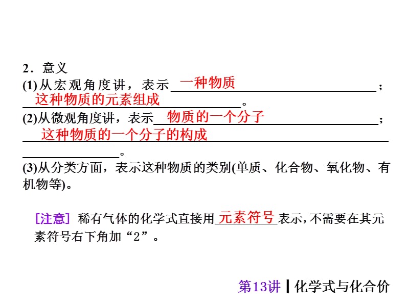 2015(人教版)中考化学复习课件：第13讲化学式与化合价.ppt_第3页