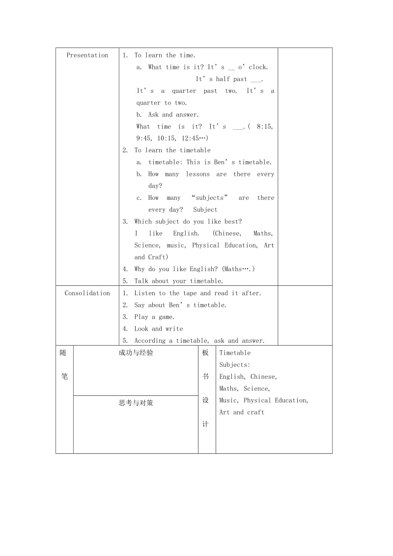 2019年五年级英语上册 Module 3Unit 1 A day at school教案3 沪教牛津版.doc_第2页