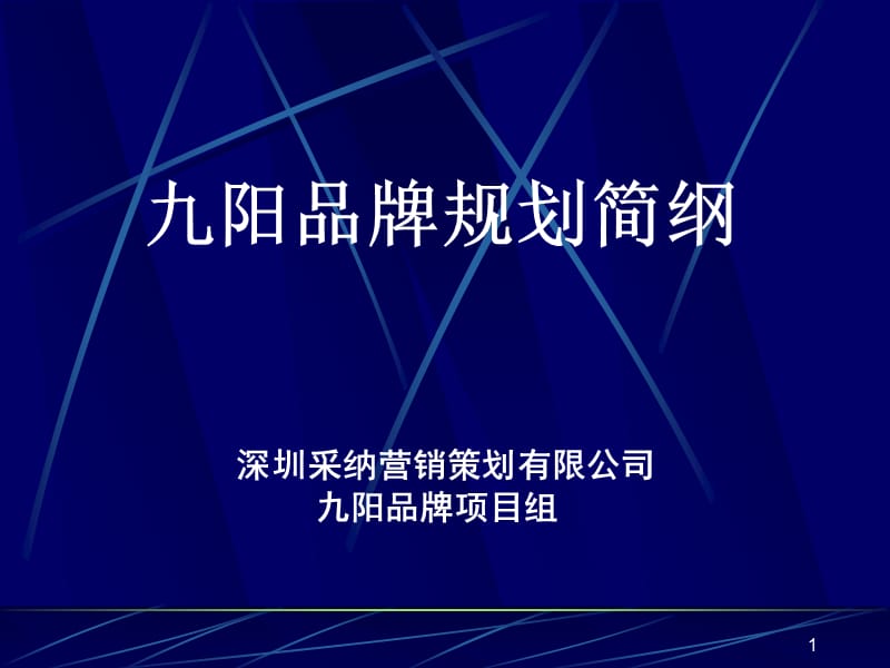 《九阳品牌策划简纲》PPT课件.ppt_第1页