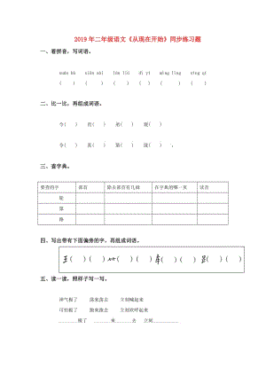 2019年二年級(jí)語(yǔ)文《從現(xiàn)在開始》同步練習(xí)題.doc