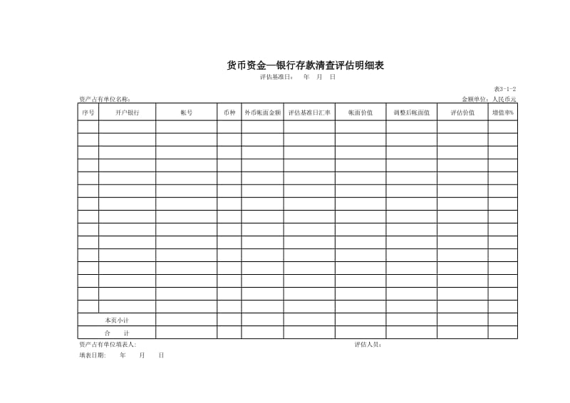 资产评估全套空白表_第3页