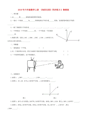 2019年六年級(jí)數(shù)學(xué)上冊(cè) 《角的比較》同步練習(xí)2 魯教版.doc