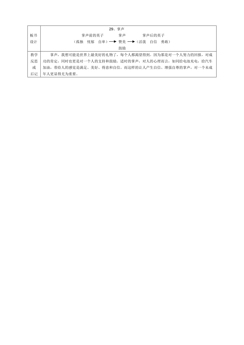 2019年人教版三年级上册语文导学案29、掌声第二课时.doc_第3页