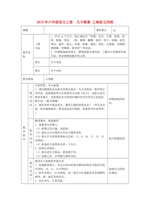 2019年六年級語文上冊 凡卡教案 上海版五四制.doc