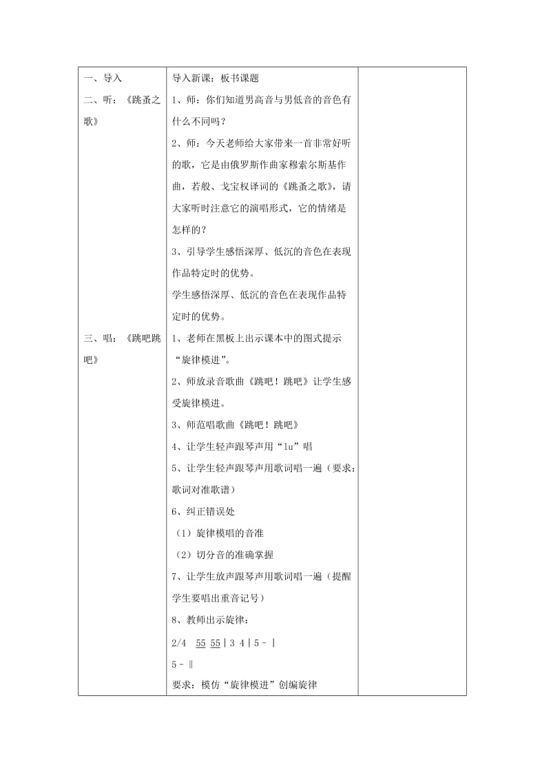 2019年六年级音乐上册 跳蚤之歌教案 苏少版.doc_第2页