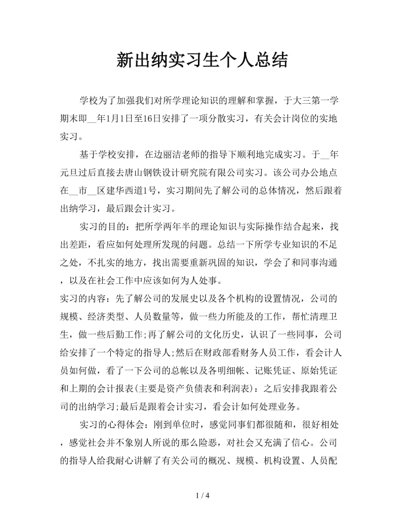 新出纳实习生个人总结.doc_第1页