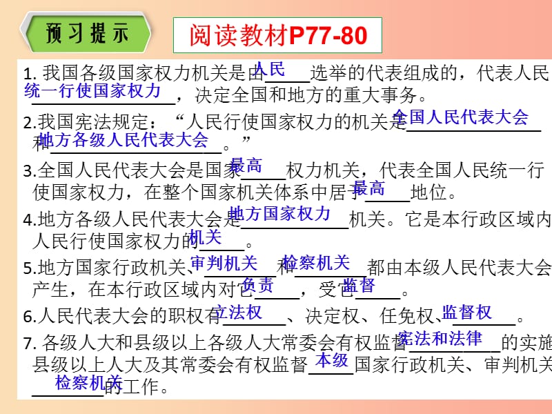 八年级道德与法治下册 第三单元 人民当家作主 第六课 我国国家机构 第1框 国家权力机关课件 新人教版.ppt_第2页