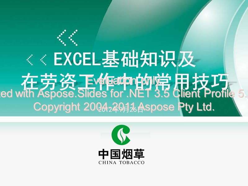 EXCEL基础知识及在劳资工作中的常用技巧.ppt_第1页