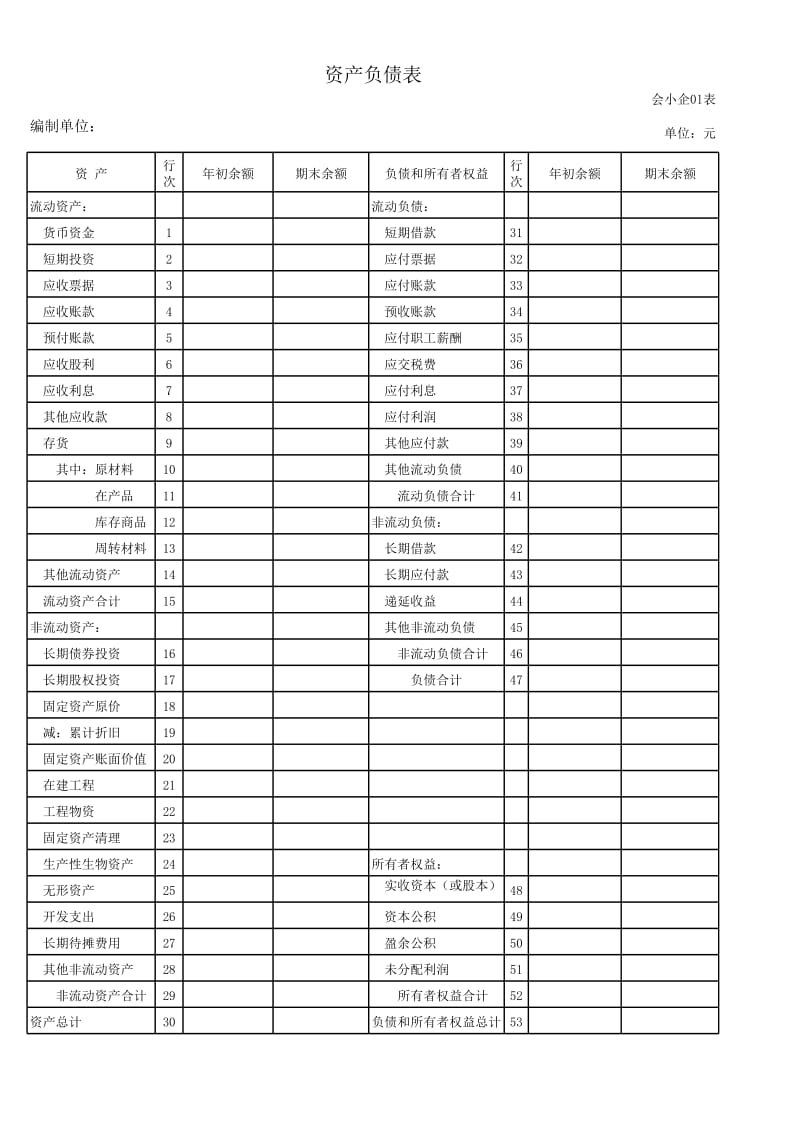 资产负债表_第1页