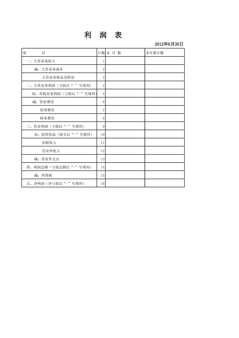 资产负债表A4空表_第2页