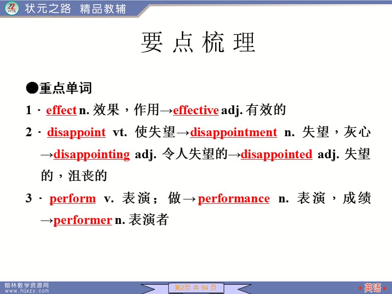 2011状元之路北师大英语第一轮复习-必修2U.ppt_第2页