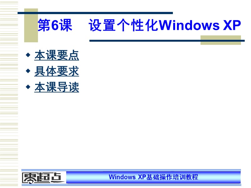 WindowsXP基础操作培训教程第06课.ppt_第1页