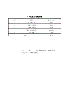 裝置性材料清單